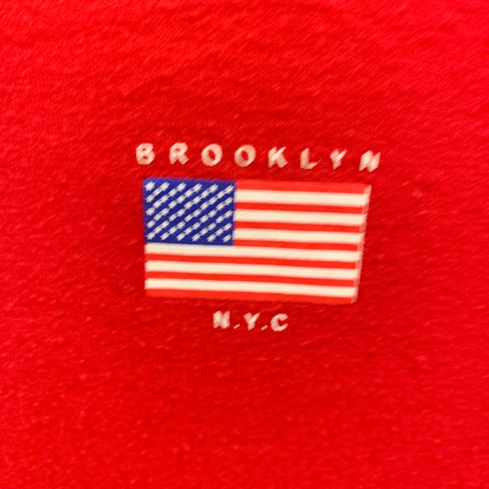 Divided cropped Brooklyn tank, GUC